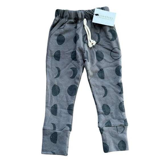 NWT Gus + Steel Moon Phases On Steel Joggers 2T - Picture 1 of 5